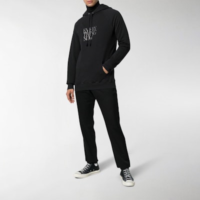 Saint Laurent Black Hoodie with Letter Logo Print 529627YB2VI1049 Shop Saint Laurent Black Hoodie with Letter Logo Print 529627YB2VI1049