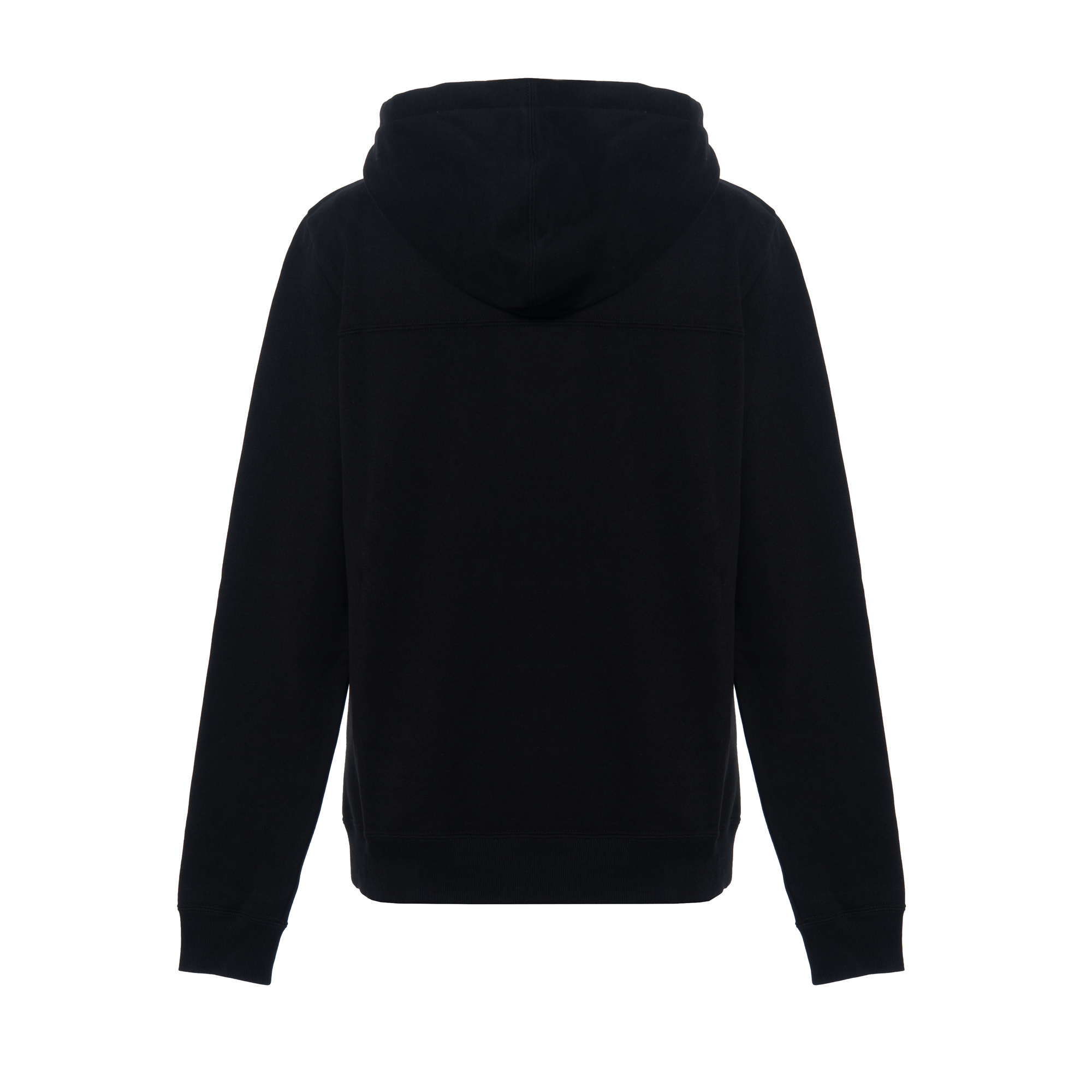 Lookbook Saint Laurent Black Hoodie with Logo Print and Drawstring. 677263YBVB21095