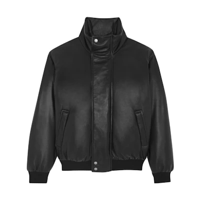 Saint Laurent Black Lambskin Leather Jacket 705974YC2MS1000