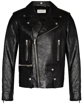 SAINT LAURENT Black Leather Biker Jacket with Zipper. 484284YC2NI1000 Order SAINT LAURENT Black Leather Biker Jacket with Zipper. 484284YC2NI1000