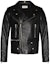 Order SAINT LAURENT Black Leather Biker Jacket with Zipper. 484284YC2NI1000