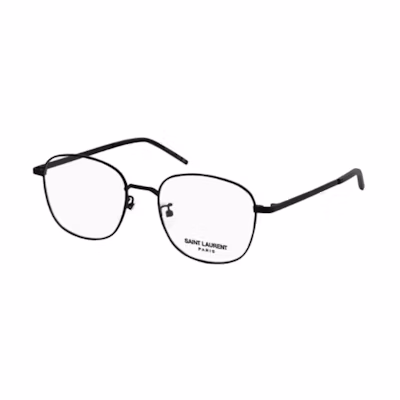 SAINT LAURENT Black Metal Square Optical Glasses Unisex情侣款 SL 682/F