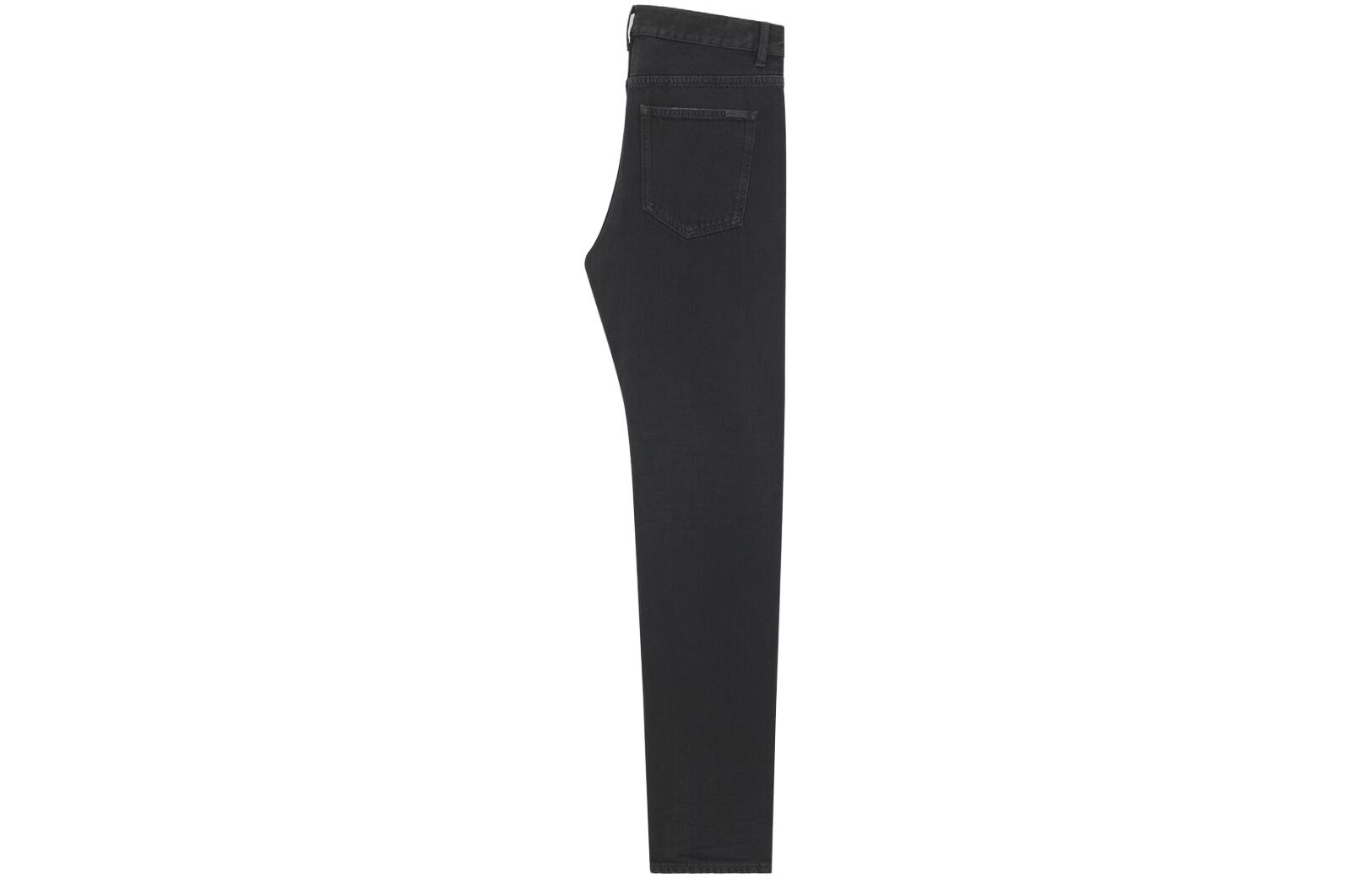 Lookbook SAINT LAURENT Black Mid-Rise Straight-Leg Casual Jeans for Men 757190Y16PD1289