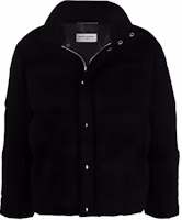 Buy SAINT LAURENT Black Solid Down Jacket with Turn-down Collar. 671974Y9B501000