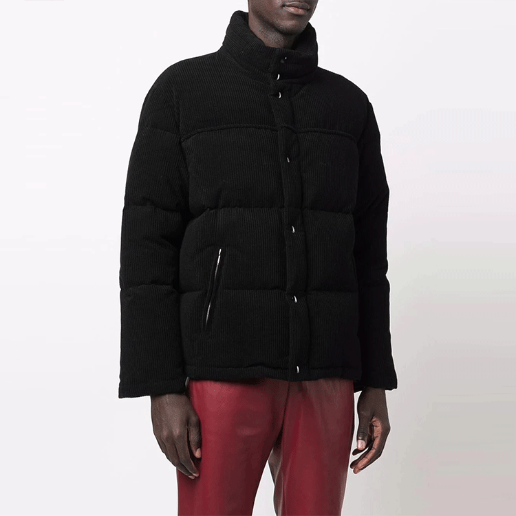 Purchase SAINT LAURENT Chaqueta Negra de Plumas con Cuello Abatible. 671974Y9B501000