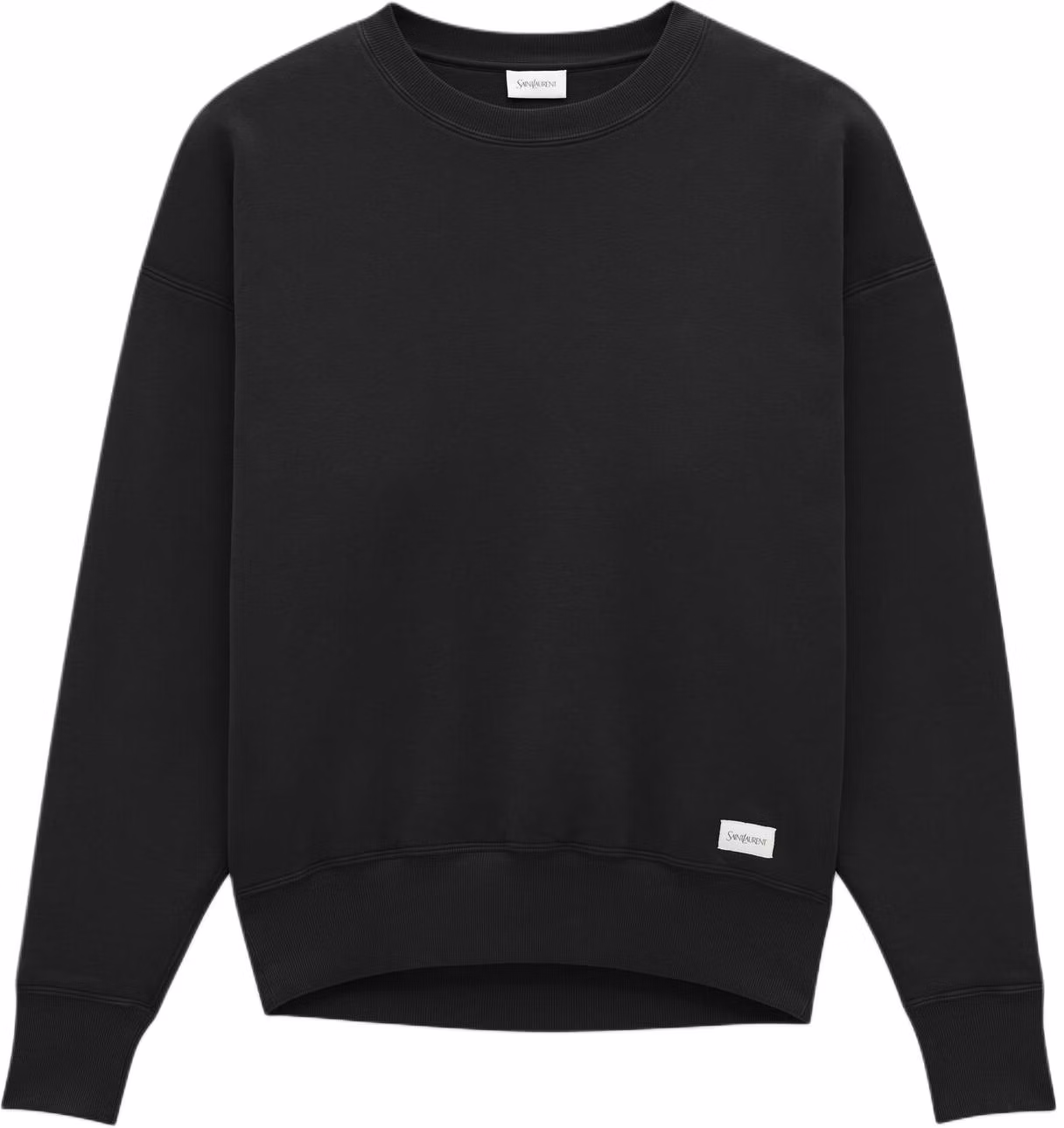 saint-laurent-black-solid-logo-crewneck-long-sleeve-sweatshirt-for-men-799172-y37-wh-1000