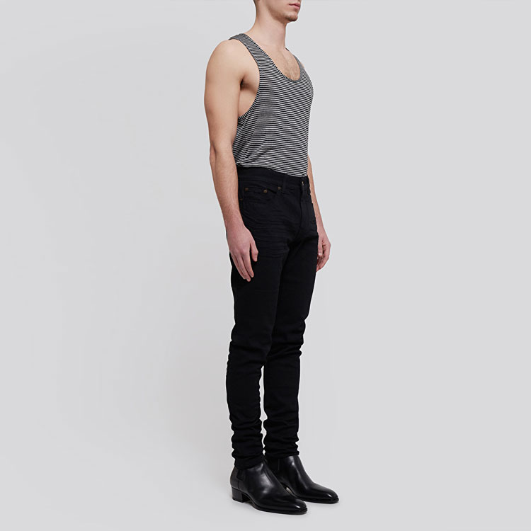 Details for Saint Laurent Black Solid Stretch Skinny Jeans 527389YS5001220