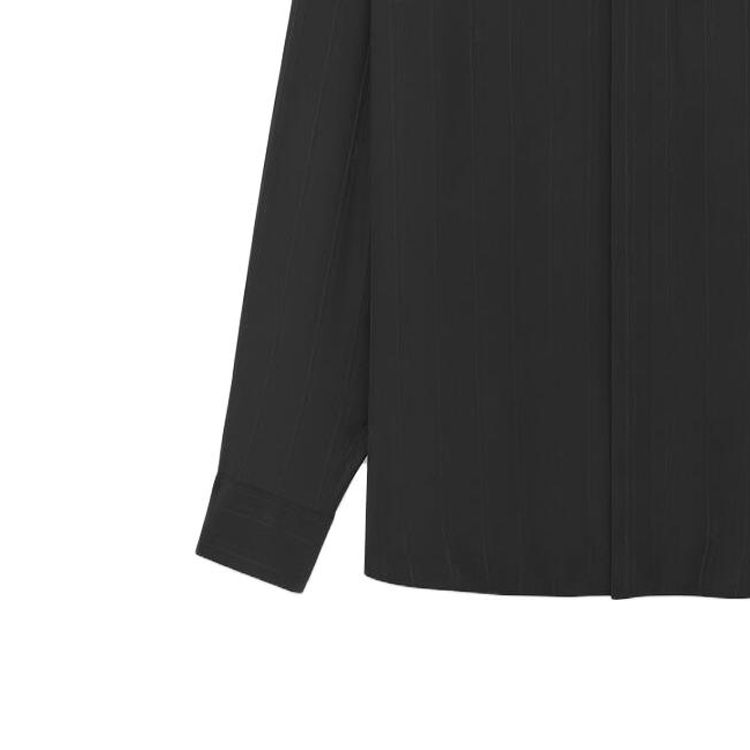 Details for SAINT LAURENT 黑色條紋長袖襯衫 男女通用 646850Y6H391000