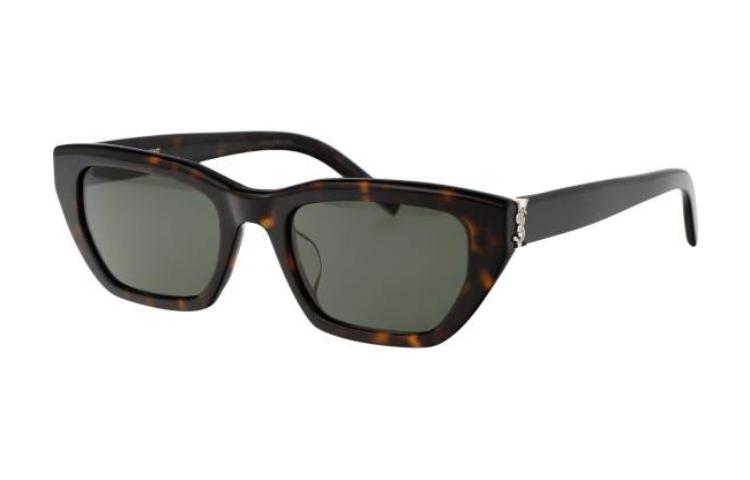 Saint Laurent Brown Irregular Acetate Sunglasses Unisex Couples Style SLM127F002