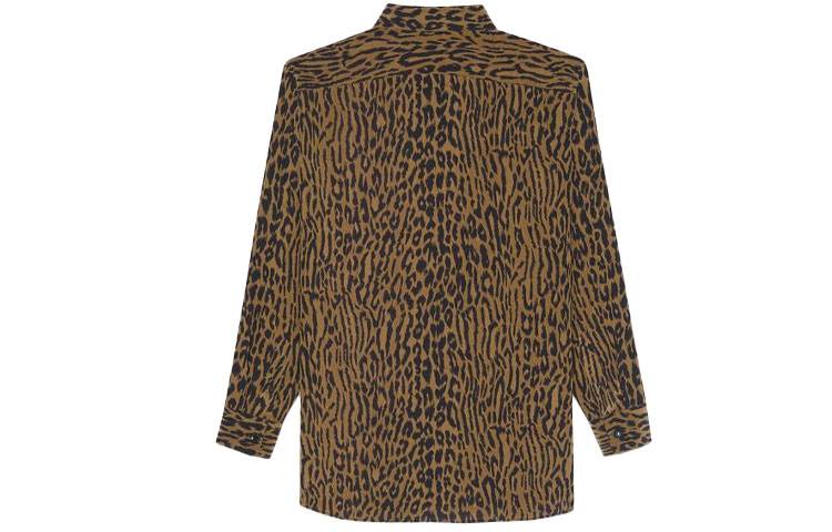 Lookbook SAINT LAURENT 棕色豹紋長袖扣襯衫 653860Y1D943278