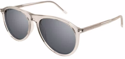 Saint Laurent Butterfly Sunglasses Grey Unisex Couple Style with Engraved Temples SL667003 Saint Laurent Butterfly Sunglasses Grey Unisex Couple Style with Engraved Temples SL667003