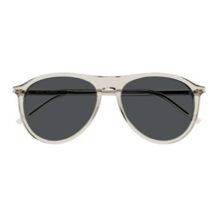 Saint Laurent Butterfly Sunglasses Grey Unisex Couple Style with Engraved Temples SL667003 圖 3
