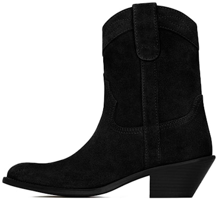 Saint Laurent Calfskin Suede Ankle Boots 'Cowboy Black' 66929025T001000 Buy Saint Laurent Calfskin Suede Ankle Boots 'Cowboy Black' 66929025T001000
