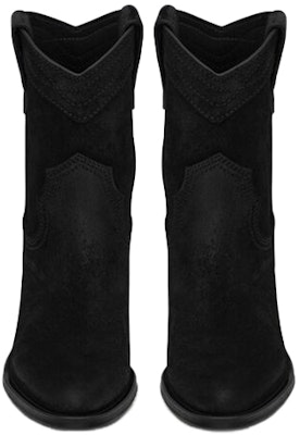 Saint Laurent Calfskin Suede Ankle Boots 'Cowboy Black' 66929025T001000 Shop Saint Laurent Calfskin Suede Ankle Boots 'Cowboy Black' 66929025T001000