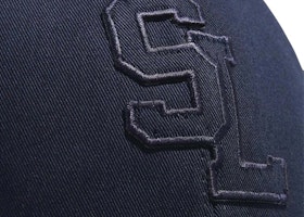 Saint Laurent Topi Baseball Kanvas Raffia Biru Navy/Taupe Lookbook Saint Laurent Topi Baseball Kanvas Raffia Biru Navy/Taupe