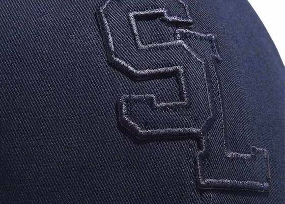 Saint Laurent Canvas and Raffia Baseball Cap Navy Blue/Taupe Lookbook Saint Laurent Canvas and Raffia Baseball Cap Navy Blue/Taupe