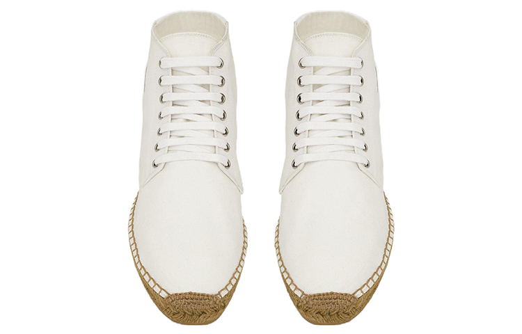 Lookbook 圣罗兰白色帆布高帮鞋 73767512N909026