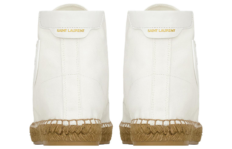 Shop 圣罗兰白色帆布高帮鞋 73767512N909026