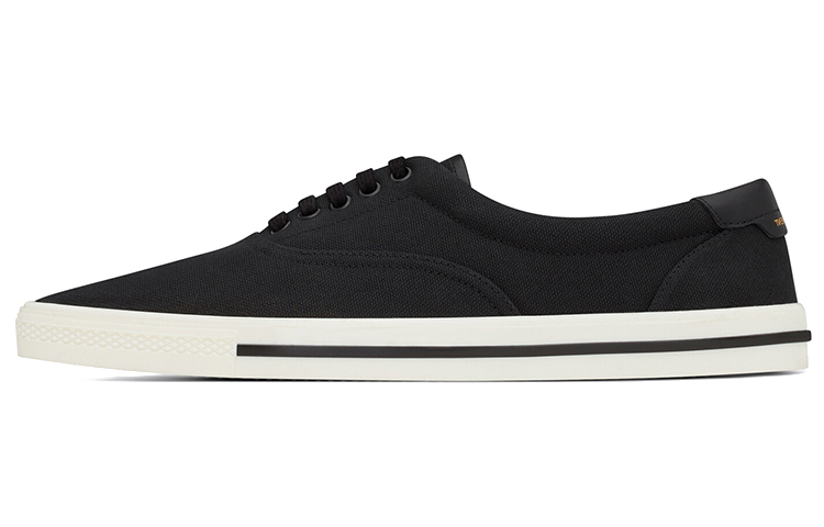 Saint Laurent Canvas Low Top Sneakers 'Black' 73183812N9A1534
