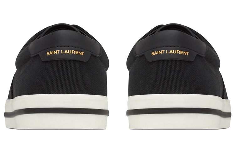Shop 聖羅蘭帆布低筒運動鞋『黑色』 73183812N9A1534