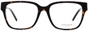 Lookbook SAINT LAURENT Capsule Metallic Logo Square Optical Glasses Tortoise Unisex SLM48O-A/F-003