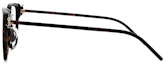 Shop SAINT LAURENT Capsule Metallic Logo Square Optical Glasses Tortoise Unisex SLM48O-A/F-003