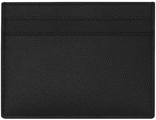 Saint Laurent Card Case Grain de Poudre Embossed Leather Black Order Saint Laurent Card Case Grain de Poudre Embossed Leather Black
