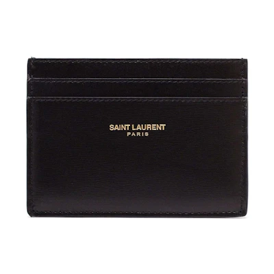 Saint Laurent Card Case in Smooth Leather Black