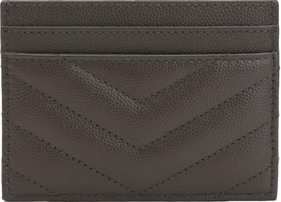 Saint Laurent Card Case Monogram Grain De Poudre Pebble Grey Order Saint Laurent Card Case Monogram Grain De Poudre Pebble Grey