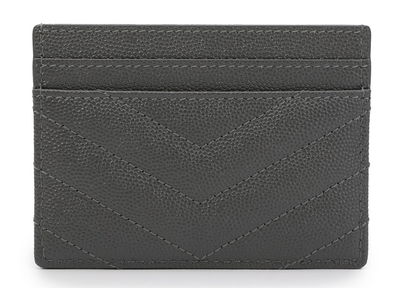 Saint Laurent Card Holder Quilted Monogram Gray 圖 2