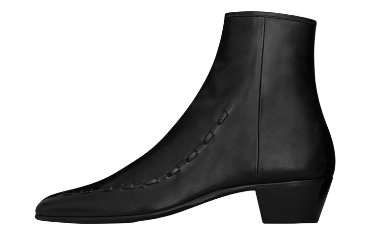 Saint Laurent Casey 'Black Leather Ankle Boots' 6489930UX001000