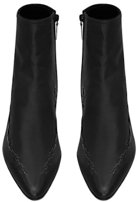 Saint Laurent Casey 'Black Leather Ankle Boots' 6489930UX001000 Shop Saint Laurent Casey 'Black Leather Ankle Boots' 6489930UX001000