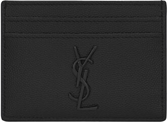 Saint Laurent Cassandre (5 Card Slot) Card Case Black Logo Matte Black Buy Saint Laurent Cassandre (5 Card Slot) Card Case Black Logo Matte Black