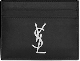 Saint Laurent Cassandre (5 Card Slot) Card Case Silver Logo Black Saint Laurent Cassandre (5 Card Slot) Card Case Silver Logo Black