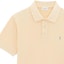 Shop SAINT LAURENT Cassandre Beige Polo Shirt dengan Logo Bordir untuk Pria. 713901Y37HC7265