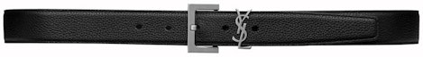 Buy Saint Laurent Cassandre Belt in Grained Leather Black