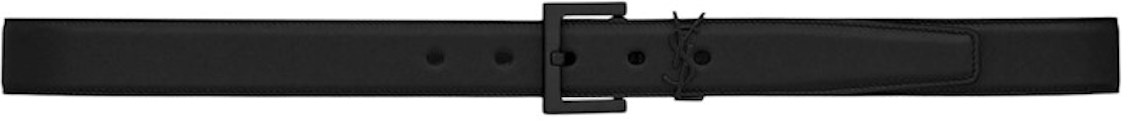 Saint Laurent Cassandre Belt in Smooth Leather Black-tone Black Buy Saint Laurent Cassandre Belt in Smooth Leather Black-tone Black