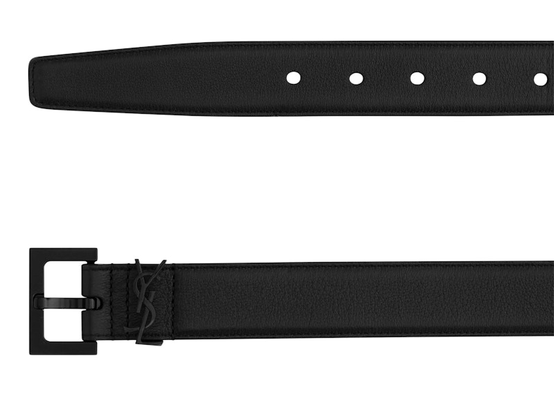 Order 생 로랑 카산드르 블랙 가죽 벨트
