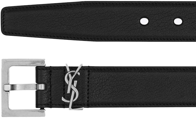 Saint Laurent Cassandre Belt in Smooth Leather Black Order Saint Laurent Cassandre Belt in Smooth Leather Black