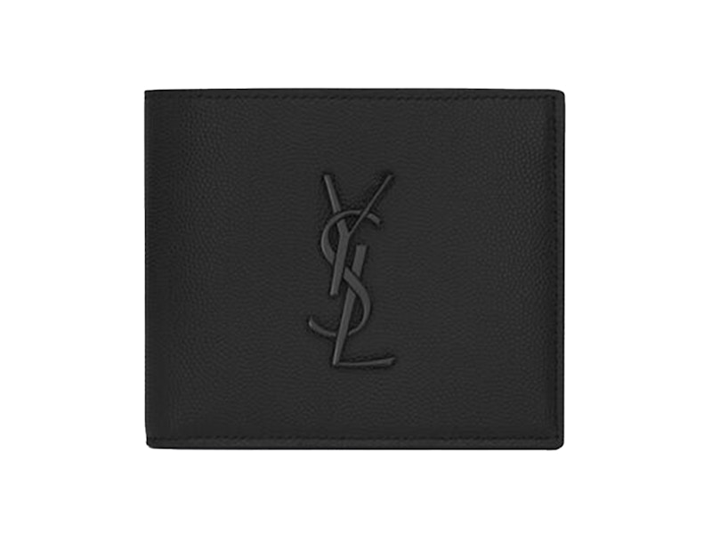 Saint Laurent Cassandre East/West Wallet Black Logo Matte Black