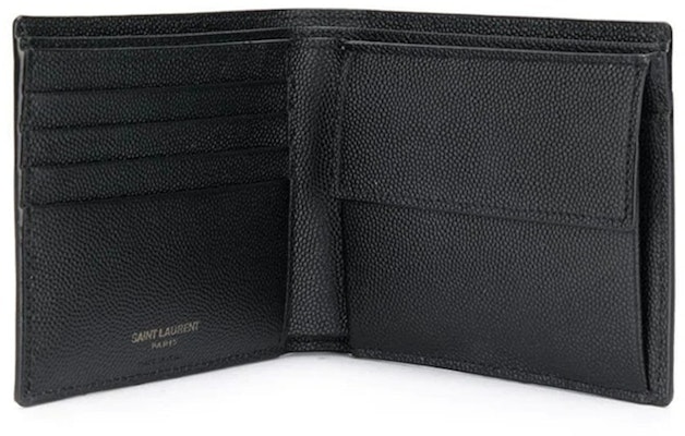 Saint Laurent Cassandre East/West Wallet Black Logo Matte Black Lookbook Saint Laurent Cassandre East/West Wallet Black Logo Matte Black
