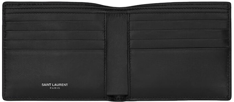 Saint Laurent Cassandre East/West Wallet Silver Logo Black Lookbook Saint Laurent Cassandre East/West Wallet Silver Logo Black