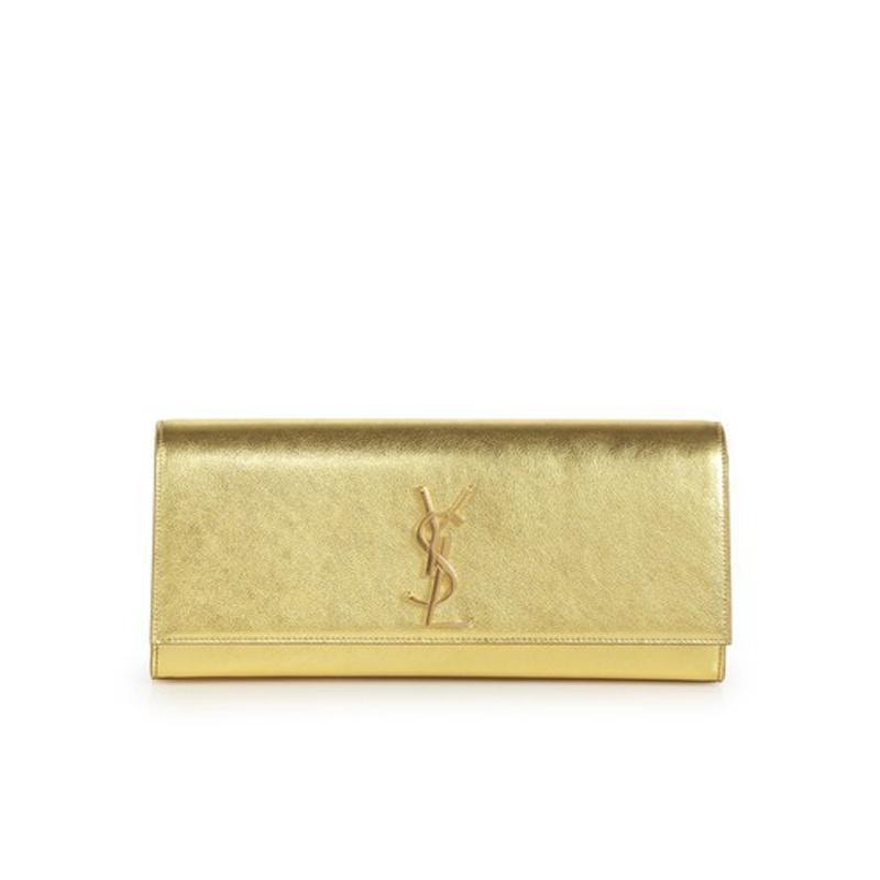Saint Laurent Cassandre Evening Clutch Metallic Gold