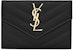 Saint Laurent Cassandre Grain De Poudre Envelope Wallet Small Noir