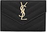 Buy Saint Laurent Cassandre Grain De Poudre Envelope Wallet Small Noir