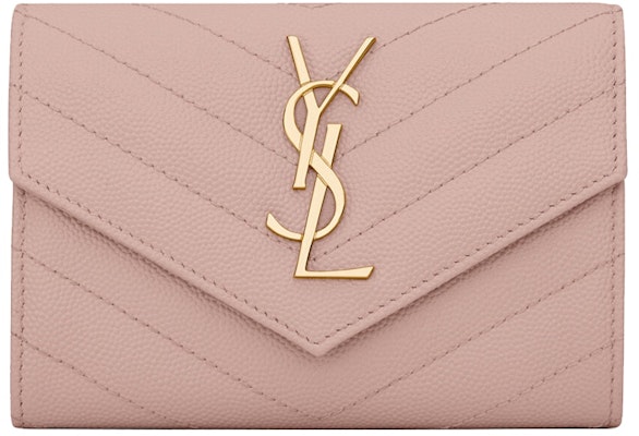 Saint Laurent Cassandre Grain De Poudre Envelope Wallet Small Pale Pink Buy Saint Laurent Cassandre Grain De Poudre Envelope Wallet Small Pale Pink