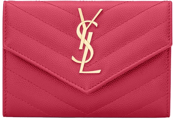 Saint Laurent Cassandre Grain De Poudre Envelope Wallet Small Fuchsia Buy Saint Laurent Cassandre Grain De Poudre Envelope Wallet Small Fuchsia