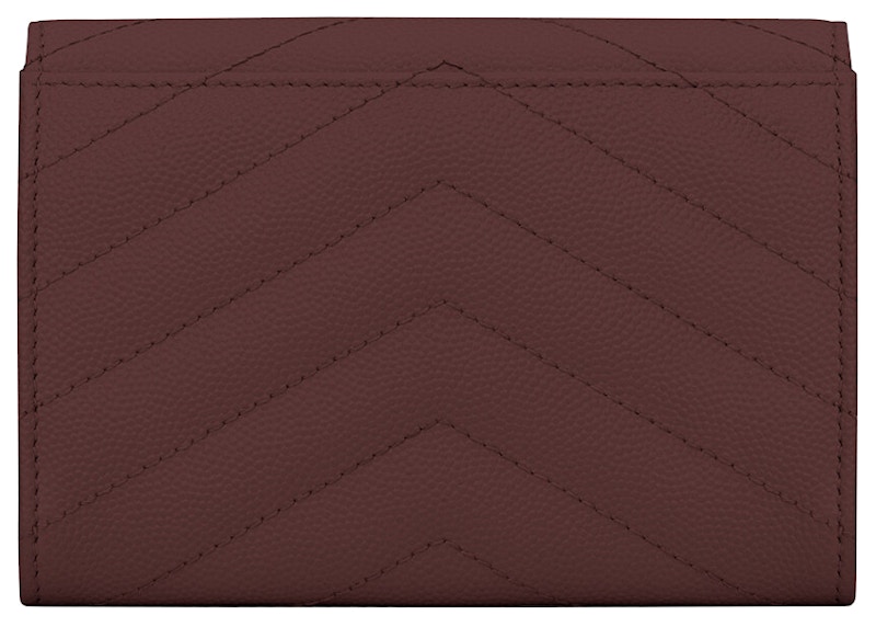 Order Saint Laurent Cassandre Grain De Poudre Dompet Amplop Kecil Rouge Legion