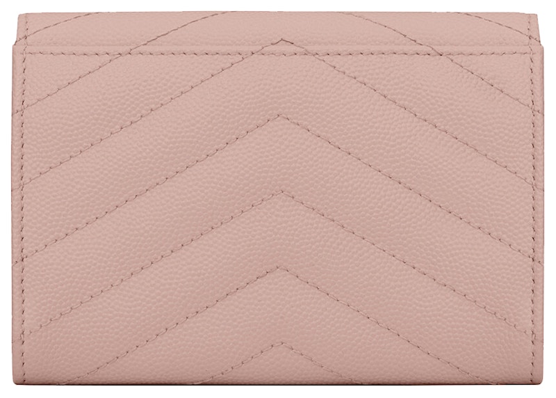 Order 圣罗兰Cassandre纹理信封钱包小号淡粉色