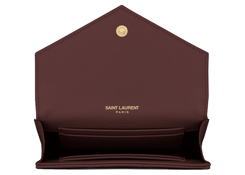 Lookbook Saint Laurent Cassandre Grain De Poudre Dompet Amplop Kecil Rouge Legion